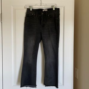 Madewell Cali-Demi Boot Ankle Flare Jeans - Black